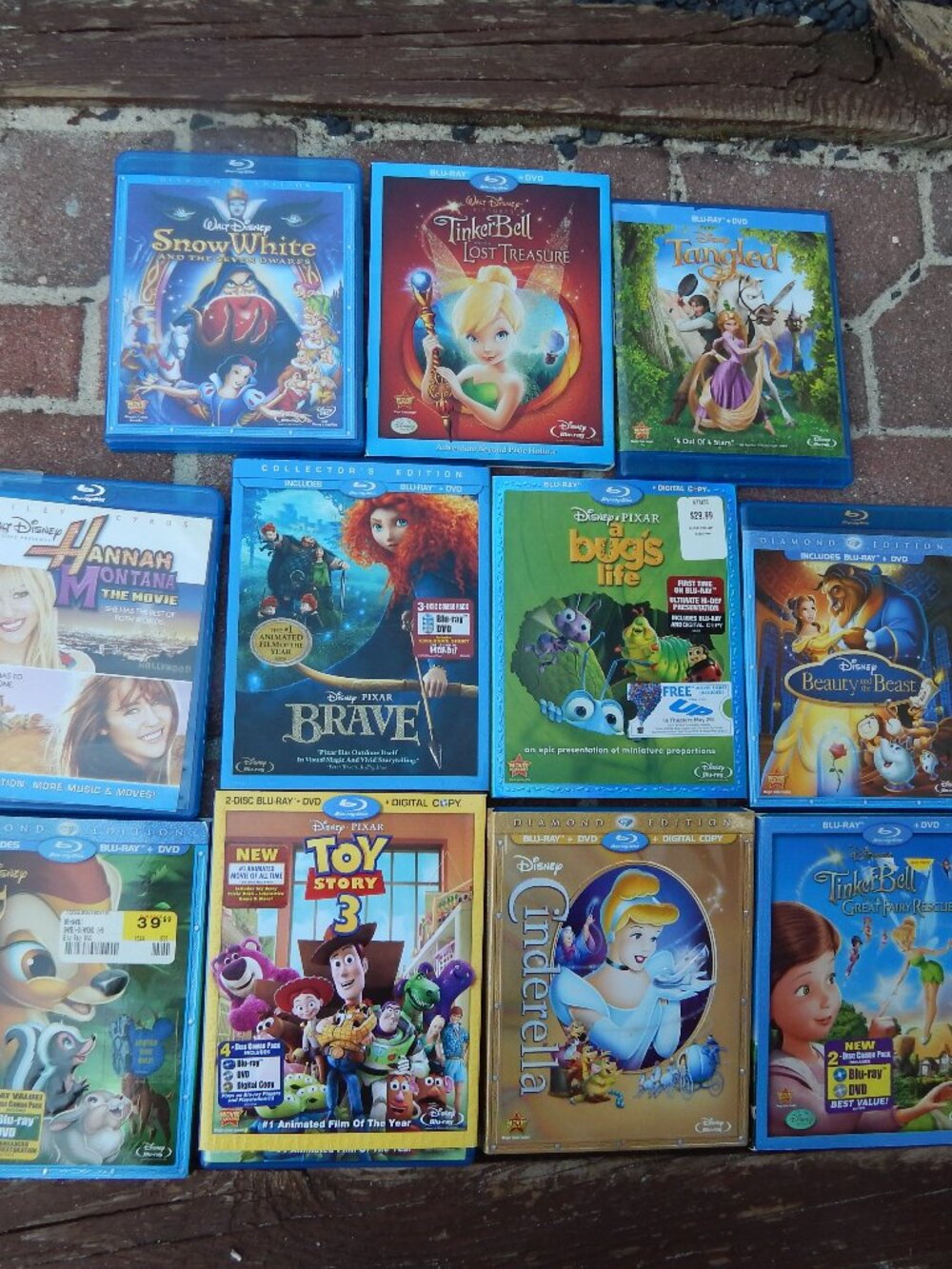Lot of 11 Blu-ray DVD Disney Kids Movies US